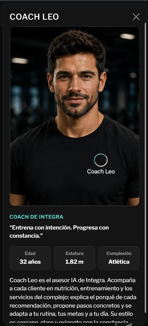 Pantalla para registrar comidas en la app